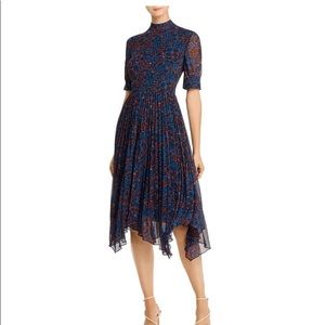 Whistles short sleeve floral midi dress